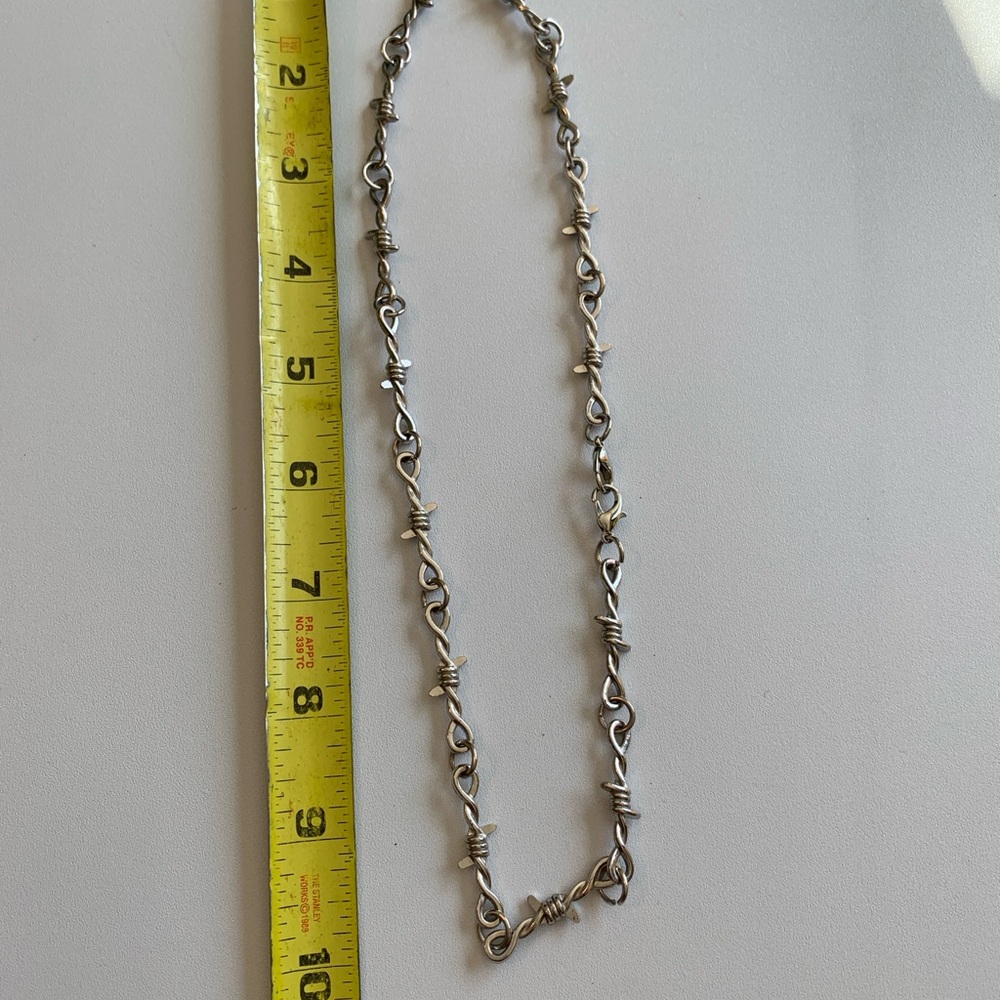 Barbed Wire Chain Necklace View 2
